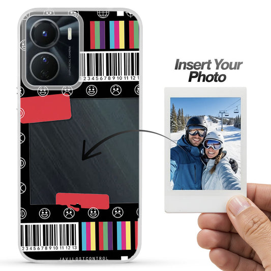 Designer Cover Case with Customizable Transparent Slot for Personalised Photos For Vivo Y16