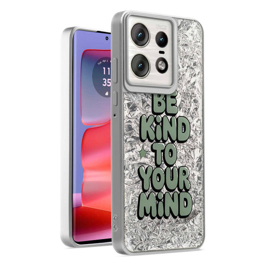 Shiny Foil Design Printed Back Case for Motorola Moto Edge 50 Pro 5G With Soft Edges with Glossy Semi-Hard Back