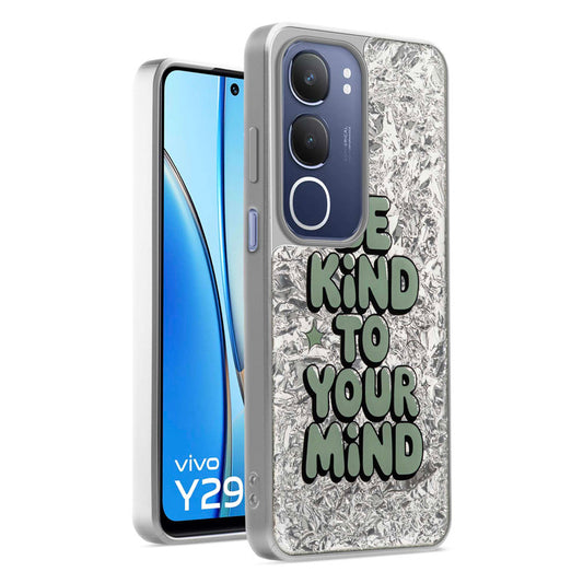 Shiny Foil Design Printed Back Case for Vivo Y29 5G With Soft Edges with Glossy Semi-Hard Back