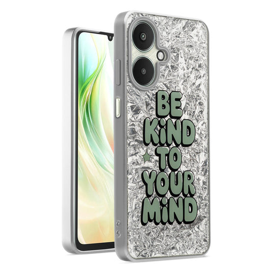 Shiny Foil Design Printed Back Case for Redmi 13C 5G With Soft Edges with Glossy Semi-Hard Back