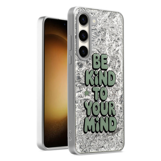 Shiny Foil Design Printed Back Case for Samsung S23 5G With Soft Edges with Glossy Semi-Hard Back