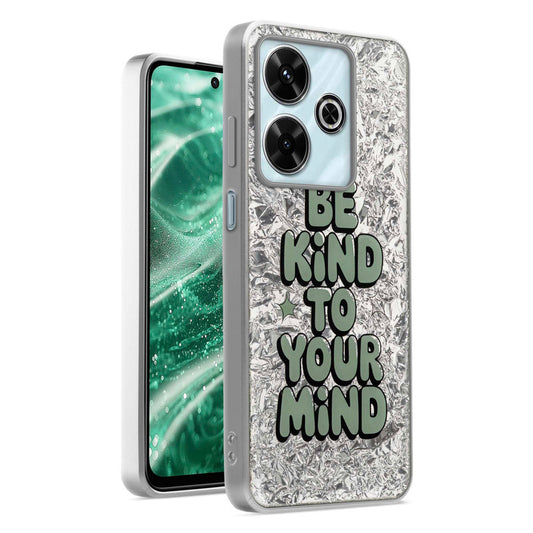 Shiny Foil Design Printed Back Case for Redmi 13 5G With Soft Edges with Glossy Semi-Hard Back