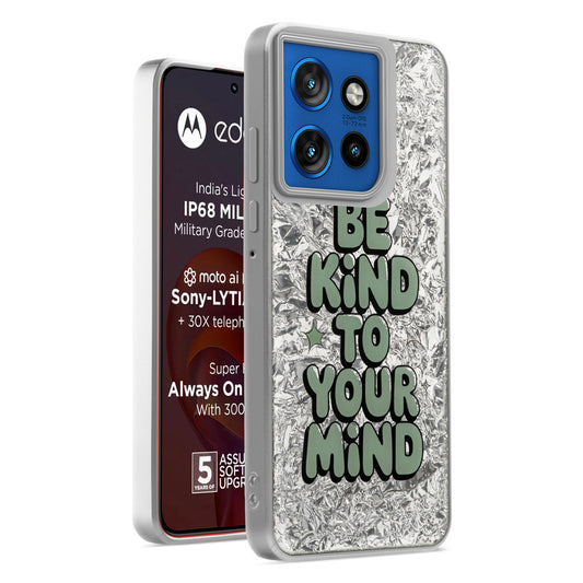 Shiny Foil Design Printed Back Case for Motorola Moto Edge 50 Neo 5G With Soft Edges with Glossy Semi-Hard Back