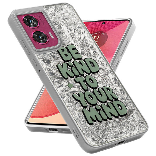 Shiny Foil Design Printed Back Case for Motorola Moto Edge 50 Fusion 5G With Soft Edges with Glossy Semi-Hard Back