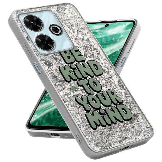 Shiny Foil Design Printed Back Case for Redmi 13 5G With Soft Edges with Glossy Semi-Hard Back