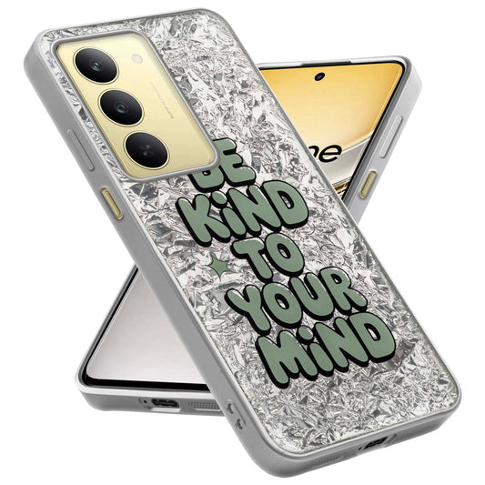 Shiny Foil Design Printed Back Case for Realme 14x 5G With Soft Edges with Glossy Semi-Hard Back
