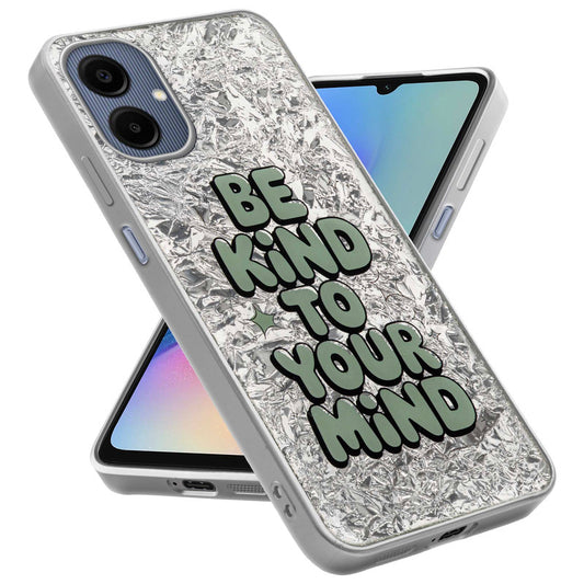 Shiny Foil Design Printed Back Case for Samsung A06 5G With Soft Edges with Glossy Semi-Hard Back