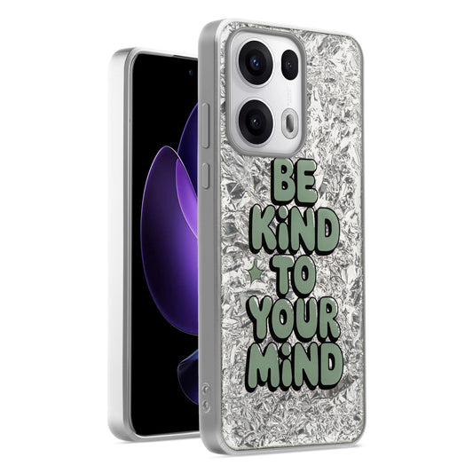 Shiny Foil Design Printed Back Case for Oppo Reno 13 Pro 5G With Soft Edges with Glossy Semi-Hard Back