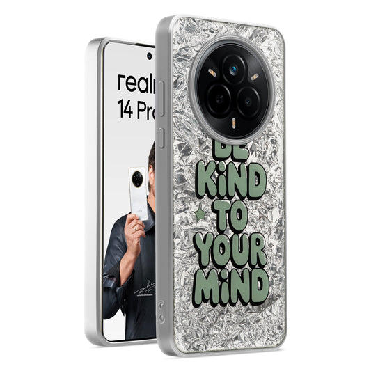 Shiny Foil Design Printed Back Case for Realme 14 Pro 5G With Soft Edges with Glossy Semi-Hard Back