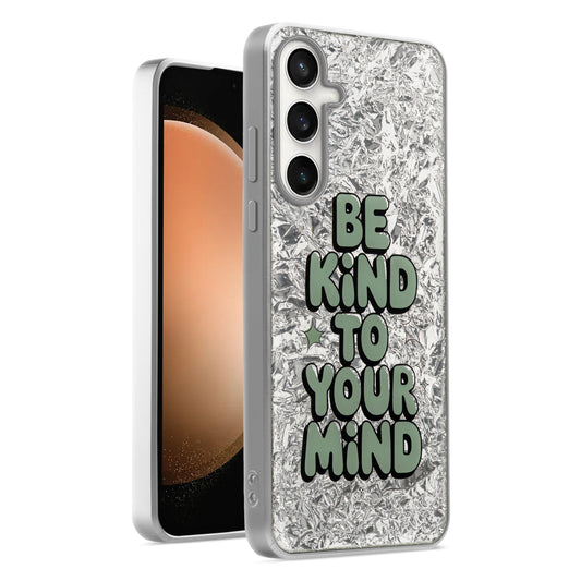 Shiny Foil Design Printed Back Case for Samsung S23 FE 5G With Soft Edges with Glossy Semi-Hard Back