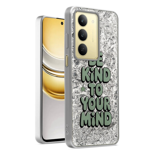 Shiny Foil Design Printed Back Case for Realme Narzo 80x 5G With Soft Edges with Glossy Semi-Hard Back