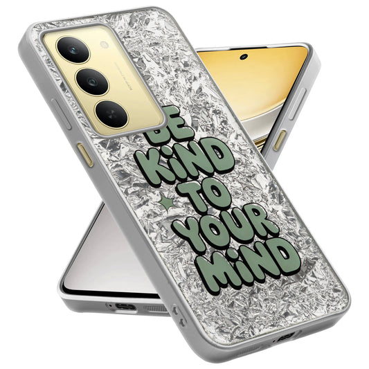 Shiny Foil Design Printed Back Case for Realme Narzo 80x 5G With Soft Edges with Glossy Semi-Hard Back