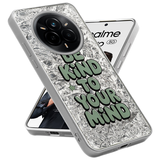 Shiny Foil Design Printed Back Case for Realme 14 Pro 5G With Soft Edges with Glossy Semi-Hard Back