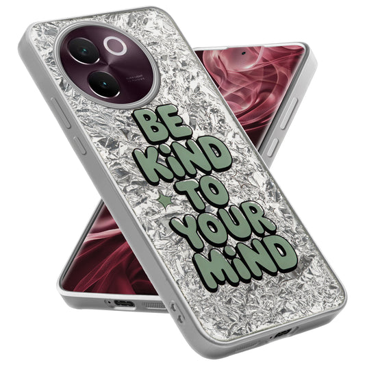 Shiny Foil Design Printed Back Case for Vivo V30e 5G With Soft Edges with Glossy Semi-Hard Back