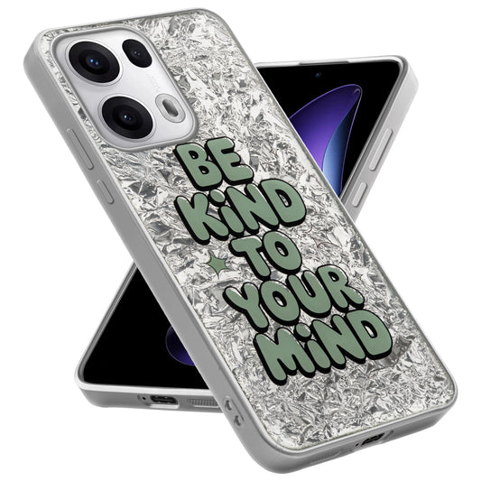 Shiny Foil Design Printed Back Case for Oppo Reno 13 Pro 5G With Soft Edges with Glossy Semi-Hard Back