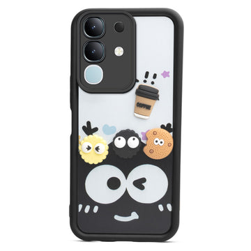 Playful 3D Cartoon Soft Back Case For Vivo T4x 5G With Camera Protection