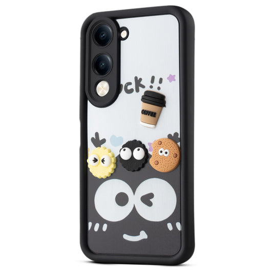 Playful 3D Cartoon Soft Back Case For Vivo Y19e With Camera Protection