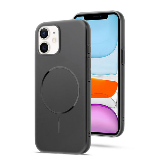 Slim Metallic Texture Wireless Charging MagSafe Case for Apple iPhone 11