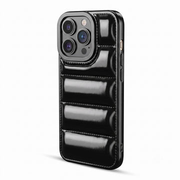 Soft Silicone 3D Puffer Pattern Back Cover for Apple iPhone 14 Pro, Shiny Shockproof Protective Case