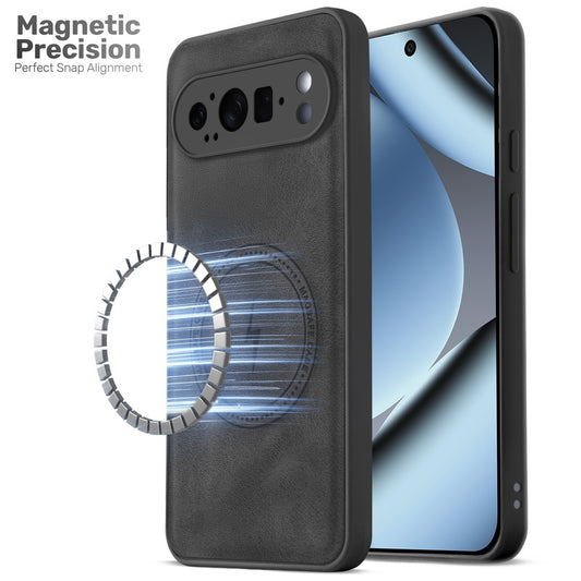 Refined PU Leather Case for Google Pixel 10 Pro 5G , with Support for MagSafe & Wireless Accessories