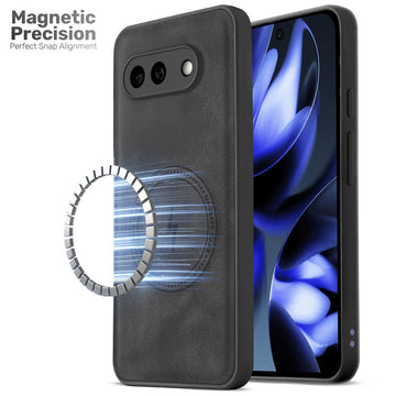 Refined PU Leather Case for Google Pixel 9A 5G , with Support for MagSafe & Wireless Accessories