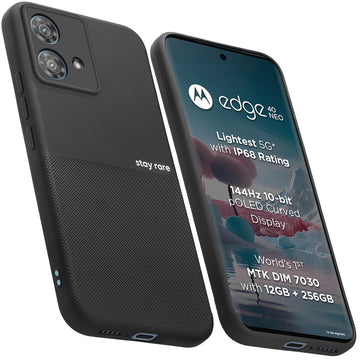 Matte Grip Silicone Case With Camera Protection & Microfiber Lining For Motorola Moto Edge 40 Neo 5G