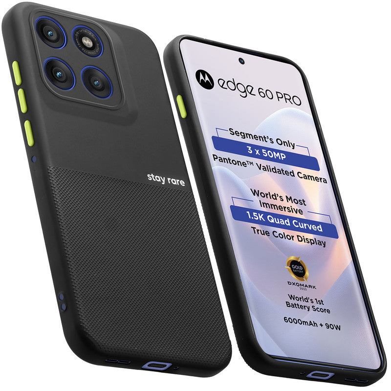 Premium Silicone Textured Case With Camera Protection & Inner Microfiber Lining Back Cover For Motorola Edge 60 Pro 5G
