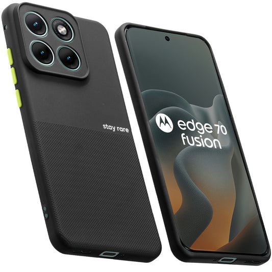Premium Silicone Textured Case With Camera Protection & Inner Microfiber Lining Back Cover For Motorola Edge 70 Fusion 5G