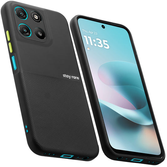 Premium Silicone Textured Case With Camera Protection & Inner Microfiber Lining Back Cover For Motorola G57 Power 5G