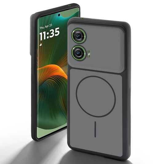 Dual tone silicone Black back cover for Motorola Moto Edge 50 Fusion 5G showing camera protection and design