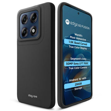 Stay Rare Smooth Silicone Case for Motorola Moto Edge 60 Fusion 5G with Anti-Slip Grip & Camera Protection