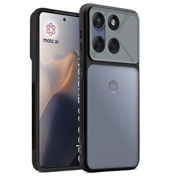 Premium Frosted Back Cover with Textured Camera Design & Metal-Look Buttons for Motorola Moto Edge 60 Fusion 5G