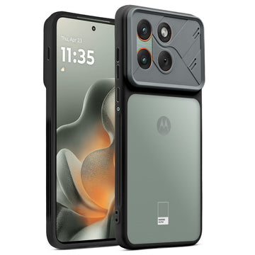 Premium Frosted Back Cover with Textured Camera Design & Metal-Look Buttons for Motorola Moto Edge 70 5G