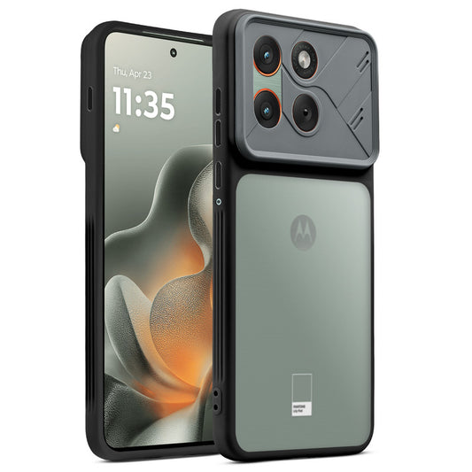Premium Frosted Back Cover with Textured Camera Design & Metal-Look Buttons for Motorola Moto Edge 70 5G