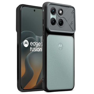 Premium Frosted Back Cover with Textured Camera Design & Metal-Look Buttons for Motorola Moto Edge 70 Fusion 5G