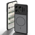 Black back cover for Motorola Moto Edge 70 Pro 5G with camera cut protection and ring design on back side.