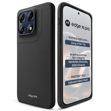 Stay Rare Smooth Silicone Case for Motorola Moto Edge 70 Pro 5G with Anti-Slip Grip & Camera Protection