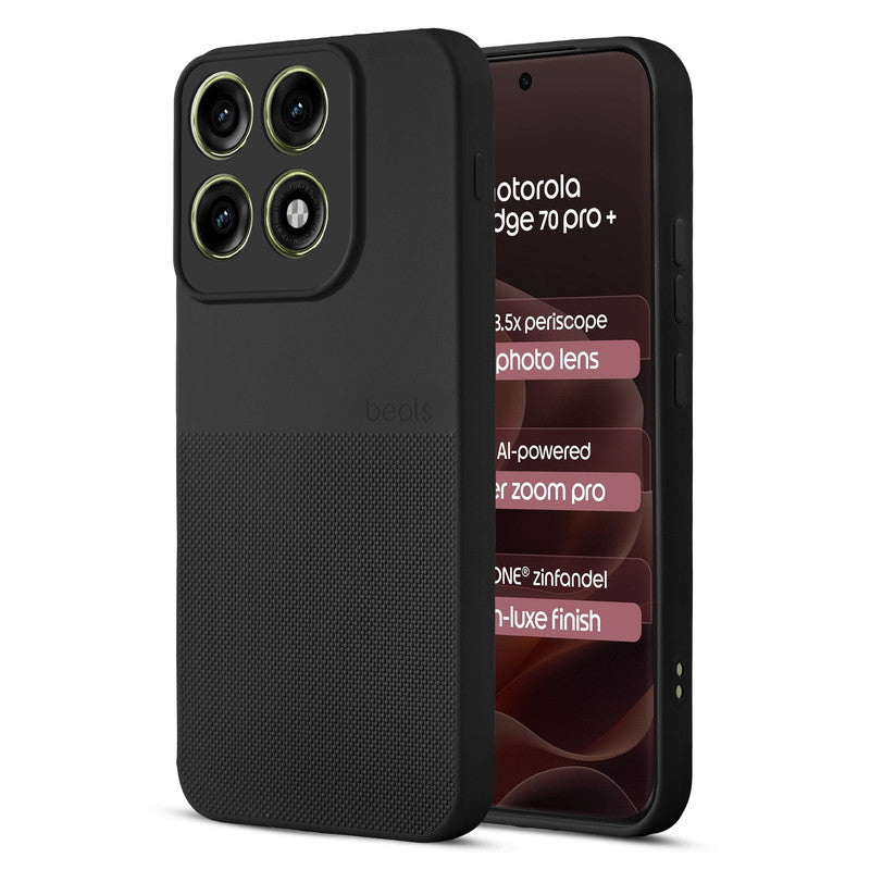 Durable Silicone Matte Back Cover with Textured Grip & Raised Camera Edges for Motorola Moto Edge 70 Pro Plus 5G
