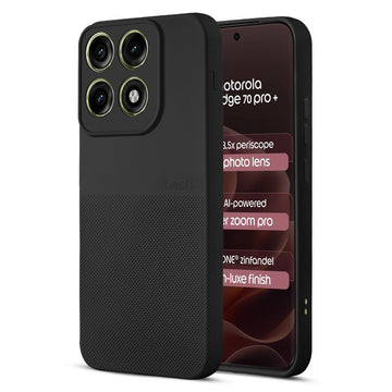 Durable Silicone Matte Back Cover with Textured Grip & Raised Camera Edges for Motorola Moto Edge 70 Pro Plus 5G