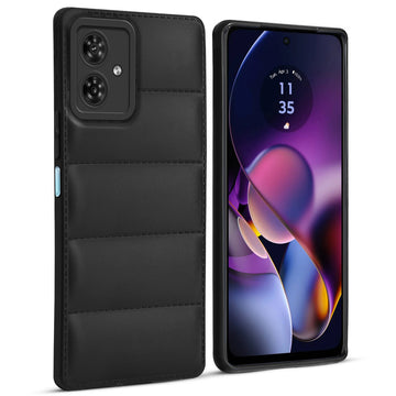 Leather Textured Back Cover for Motorola Moto G54 5G, Shockproof Case with Camera Protection