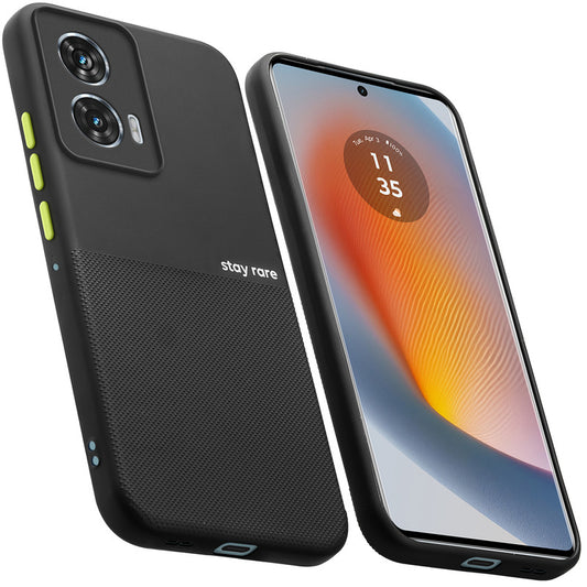 Premium Silicone Textured Case With Camera Protection & Inner Microfiber Lining Back Cover For Motorola Moto G96 5G