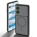 Dual tone silicone Black back cover for Motorola Moto G96 5G showing camera protection and design