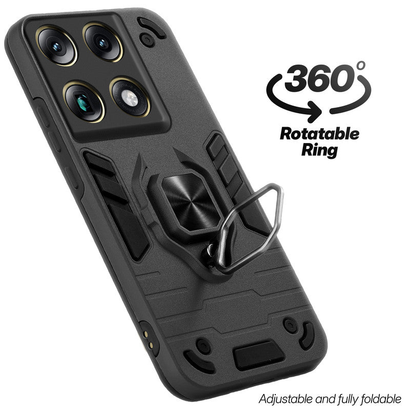 Dual layer shockproof back cover with 360° rotatable ring grip for otorola Signature
