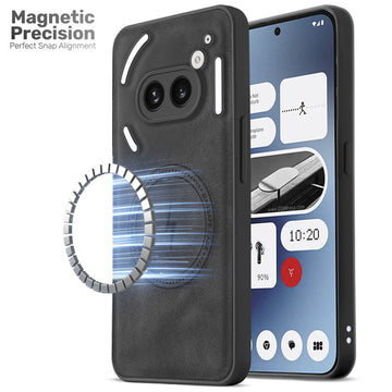 Refined PU Leather Case for Nothing Phone 2A , with Support for MagSafe & Wireless Accessories