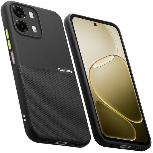 Premium Silicone Textured Case With Camera Protection & Inner Microfiber Lining Back Cover For OPPO A6 Pro 5G