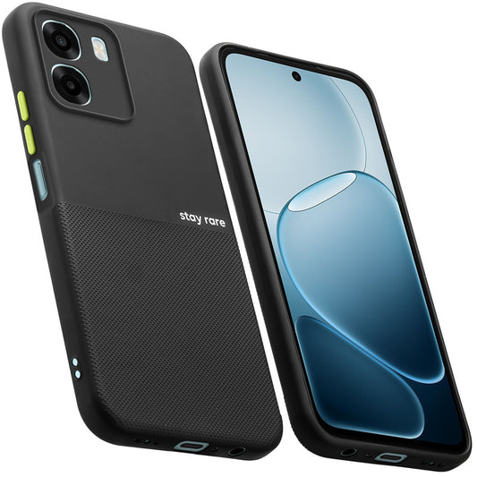 Premium Silicone Textured Case With Camera Protection & Inner Microfiber Lining Back Cover For OPPO K14x 5G