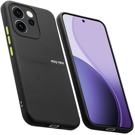 Premium Silicone Textured Case With Camera Protection & Inner Microfiber Lining Back Cover For OPPO Reno 15 Pro Mini 5G