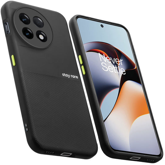 Premium Silicone Textured Case With Camera Protection & Inner Microfiber Lining Back Cover For OnePlus 11R 5G