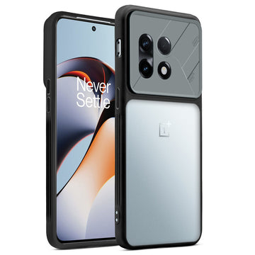 Premium Frosted Back Cover with Textured Camera Design & Metal-Look Buttons for OnePlus 11R 5G