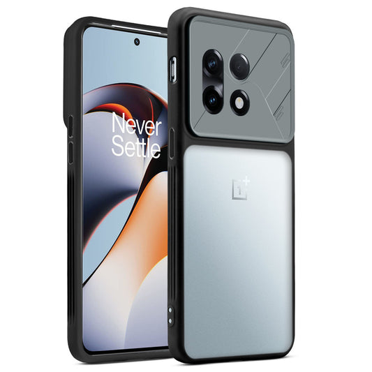 Premium Frosted Back Cover with Textured Camera Design & Metal-Look Buttons for OnePlus 11R 5G